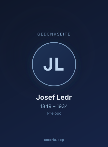 Gedenkportrait von Josef Ledr