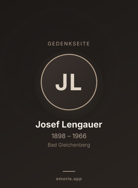 Gedenkportrait von Josef Lengauer