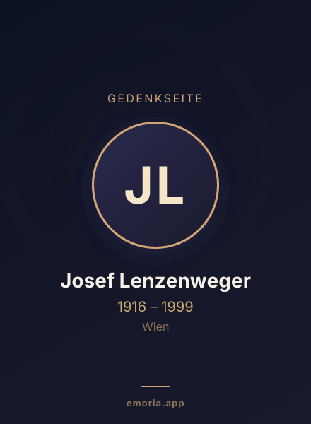 Gedenkportrait von Josef Lenzenweger