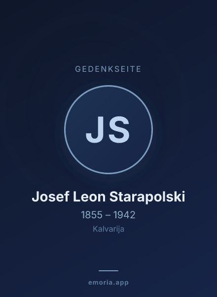 Gedenkportrait von Josef Leon Starapolski
