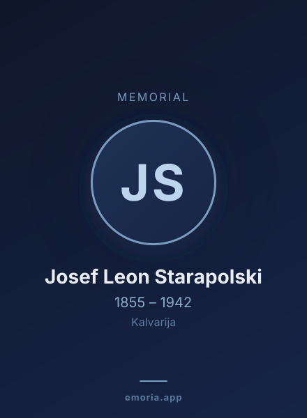 Memorial portrait of Josef Leon Starapolski