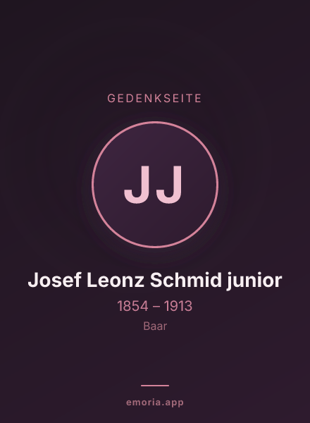 Gedenkportrait von Josef Leonz Schmid junior