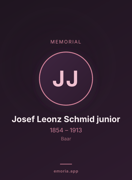 Memorial portrait of Josef Leonz Schmid junior