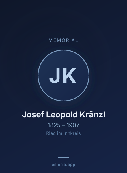 Memorial portrait of Josef Leopold Kränzl