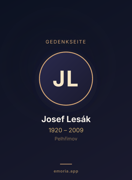 Gedenkportrait von Josef Lesák