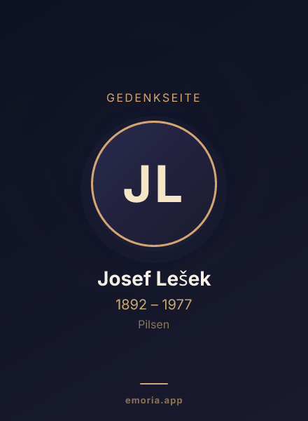 Gedenkportrait von Josef Lešek