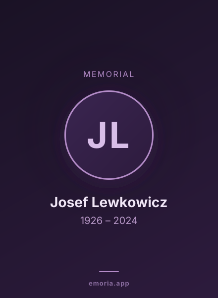 Memorial portrait of Josef Lewkowicz