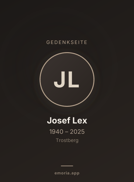 Gedenkportrait von Josef Lex