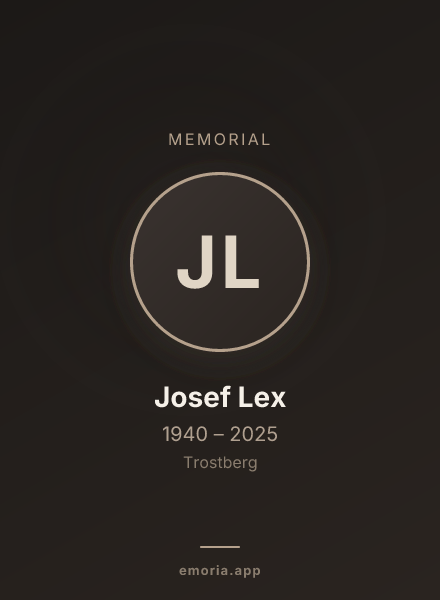 Memorial portrait of Josef Lex