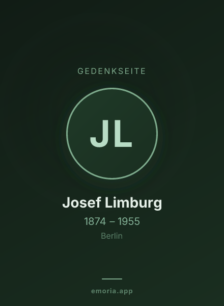 Gedenkportrait von Josef Limburg