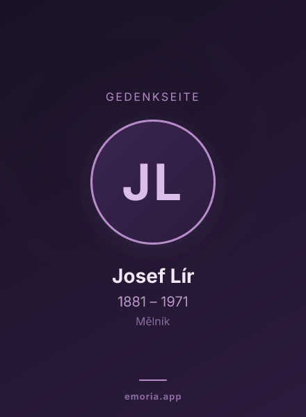 Gedenkportrait von Josef Lír