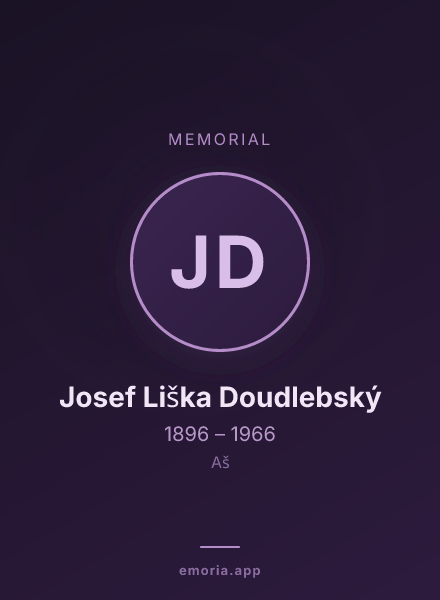 Memorial portrait of Josef Liška Doudlebský