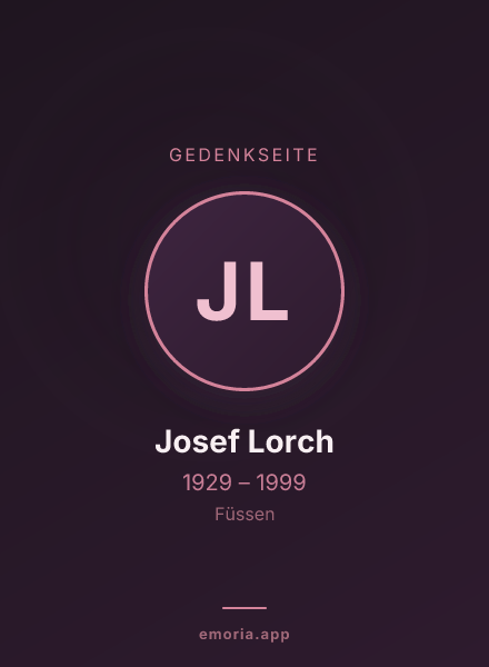 Gedenkportrait von Josef Lorch