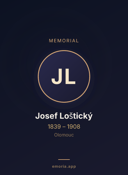 Memorial portrait of Josef Loštický