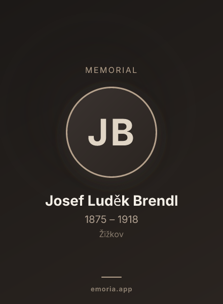 Memorial portrait of Josef Luděk Brendl