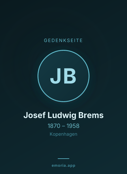 Gedenkportrait von Josef Ludwig Brems