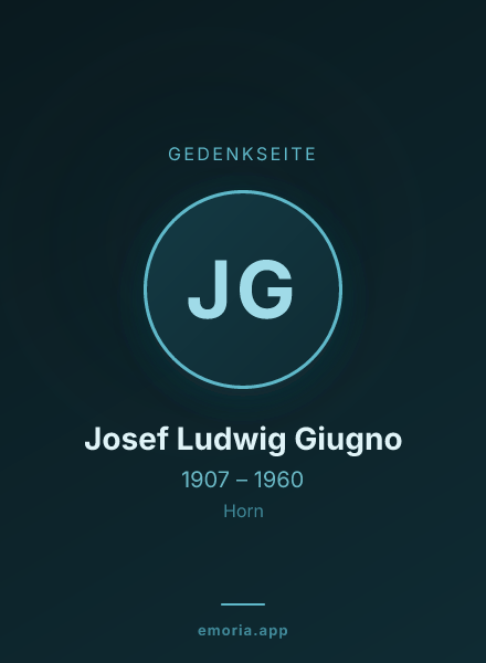 Gedenkportrait von Josef Ludwig Giugno