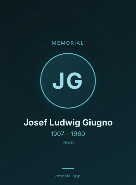 Memorial portrait of Josef Ludwig Giugno