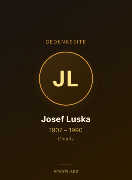 Gedenkportrait von Josef Luska