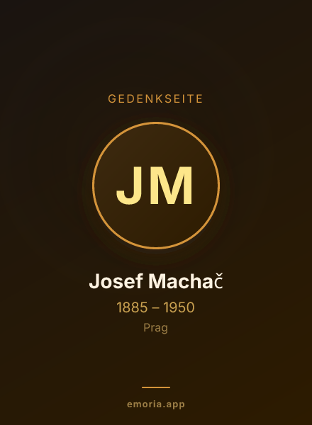 Gedenkportrait von Josef Machač