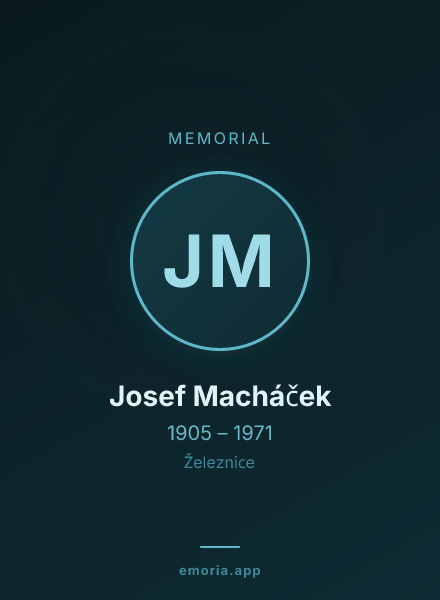 Memorial portrait of Josef Macháček