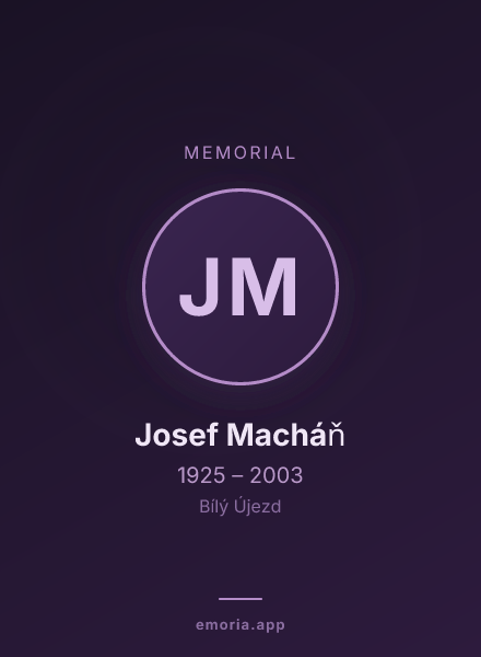 Memorial portrait of Josef Macháň