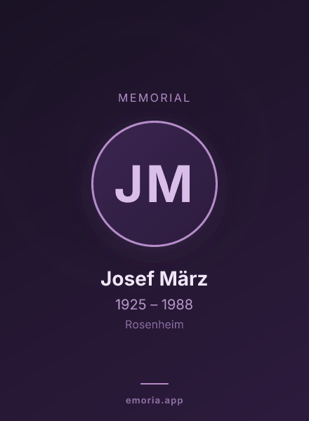 Memorial portrait of Josef März