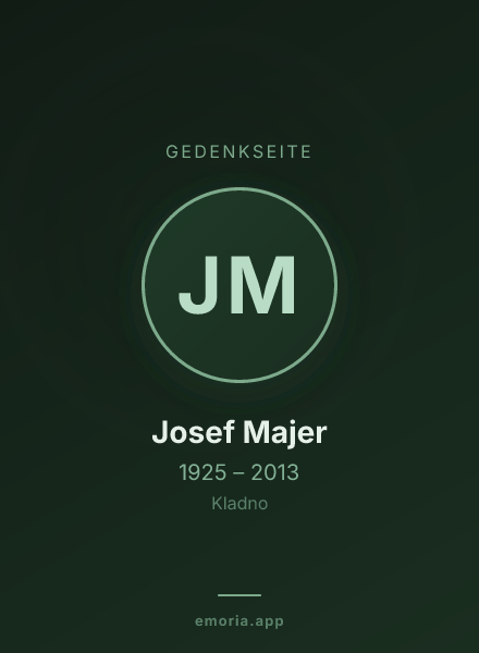 Gedenkportrait von Josef Majer