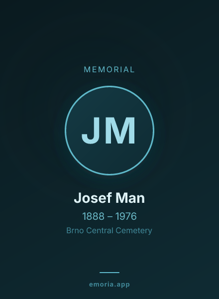 Memorial portrait of Josef Man