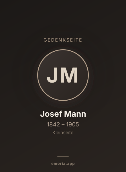 Gedenkportrait von Josef Mann