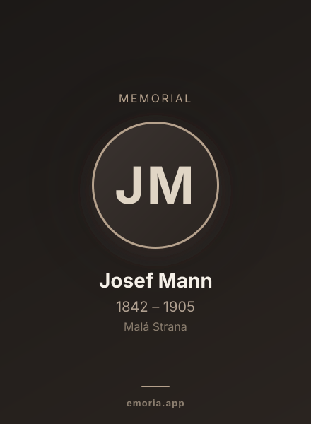 Memorial portrait of Josef Mann