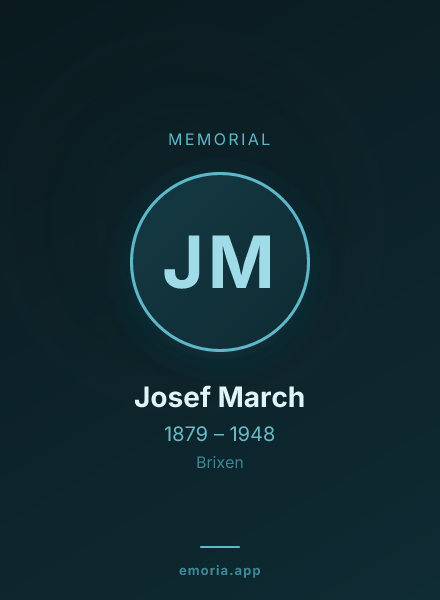 Memorial portrait of Josef March
