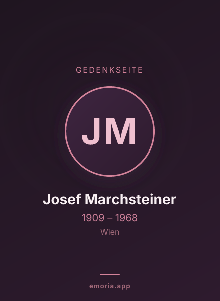 Gedenkportrait von Josef Marchsteiner