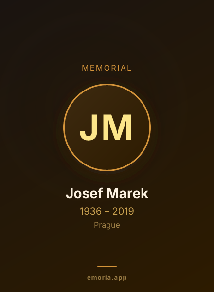 Memorial portrait of Josef Marek