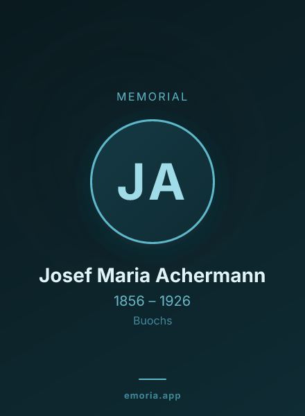 Memorial portrait of Josef Maria Achermann