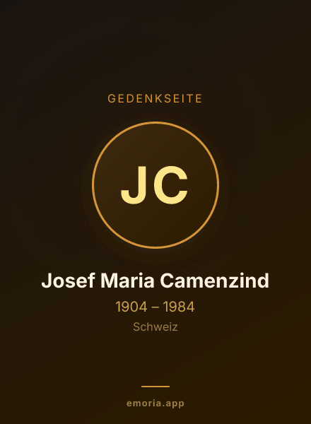 Gedenkportrait von Josef Maria Camenzind