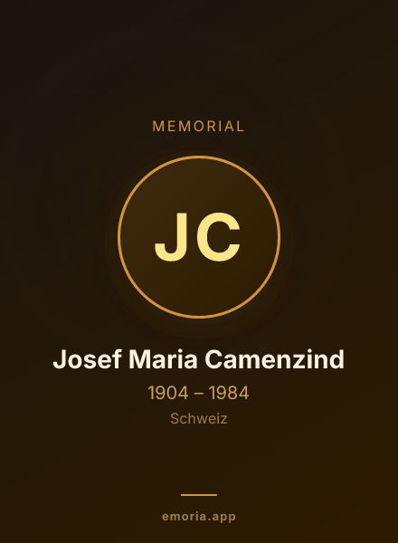 Memorial portrait of Josef Maria Camenzind