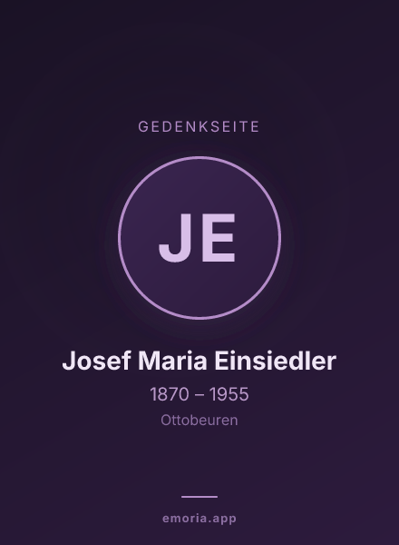 Gedenkportrait von Josef Maria Einsiedler