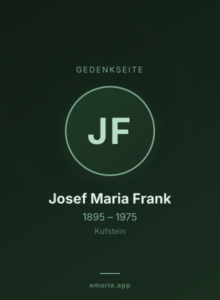 Gedenkportrait von Josef Maria Frank