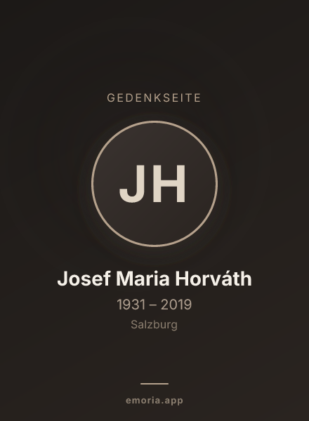 Gedenkportrait von Josef Maria Horváth