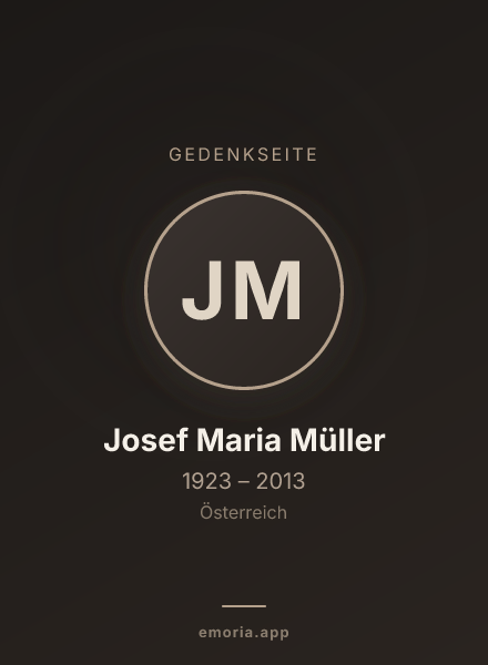 Gedenkportrait von Josef Maria Müller