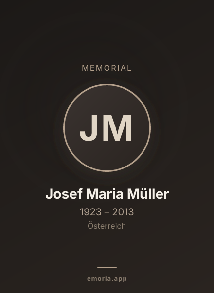 Memorial portrait of Josef Maria Müller