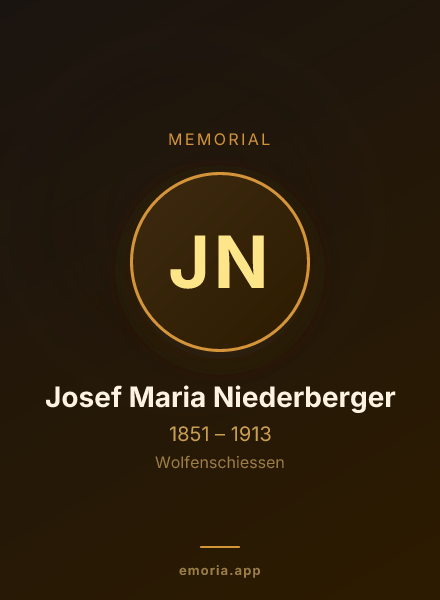 Memorial portrait of Josef Maria Niederberger