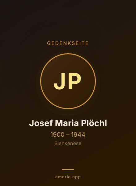 Gedenkportrait von Josef Maria Plöchl