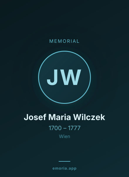 Memorial portrait of Josef Maria Wilczek