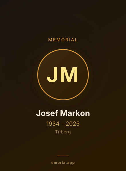 Memorial portrait of Josef Markon