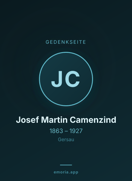 Gedenkportrait von Josef Martin Camenzind