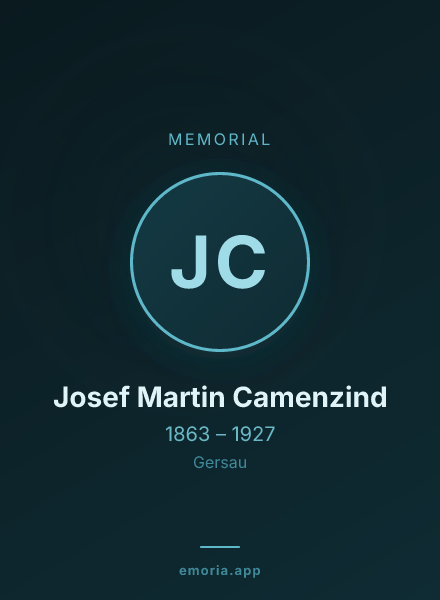 Memorial portrait of Josef Martin Camenzind