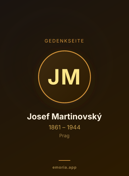 Gedenkportrait von Josef Martinovský