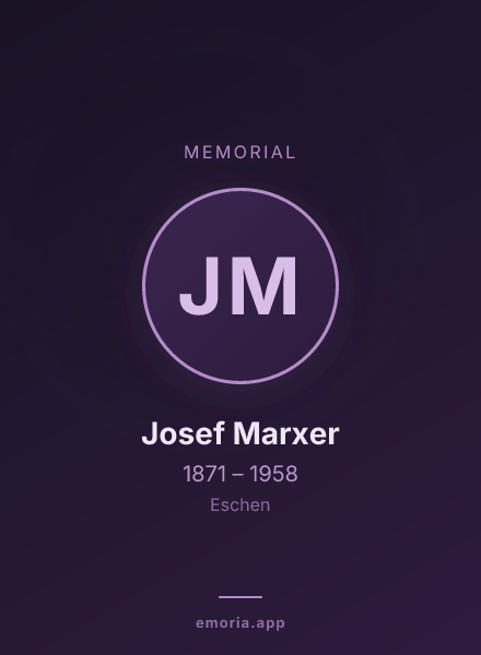 Memorial portrait of Josef Marxer